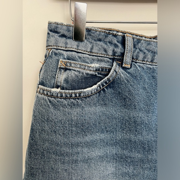 🆕ZARA Denim Collection Mini Skirt | Color: Blue | Size: M-28 - Picture 5 of 16